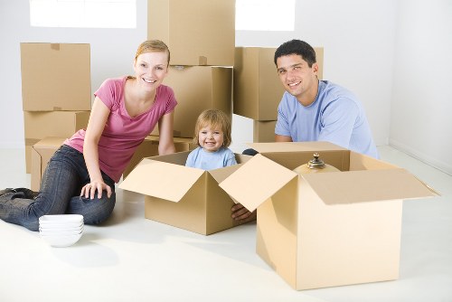 Planning office removals in Westealing with moving boxes and workspace setup