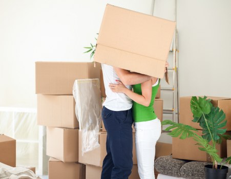 Careful packing and labeling boxes for a local move in Westealing